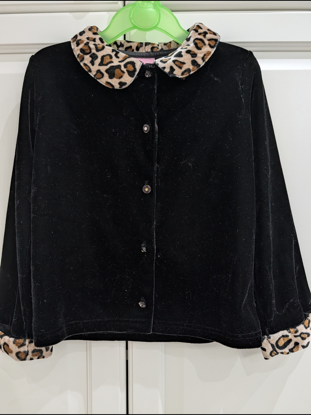 5/$35 Tangerine Girls Velvet Jacket – Size 5 – Black & Leopard Print